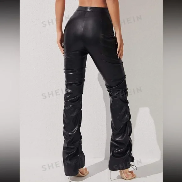 Front Zipper PU Leather Pants 🖤 - Picture 3 of 5